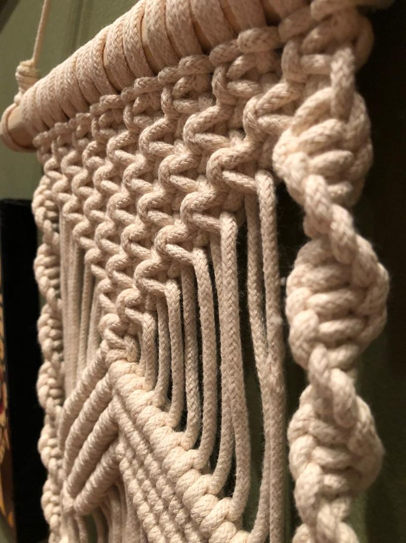 Meu primeiro macramê: presente para a Fla 5