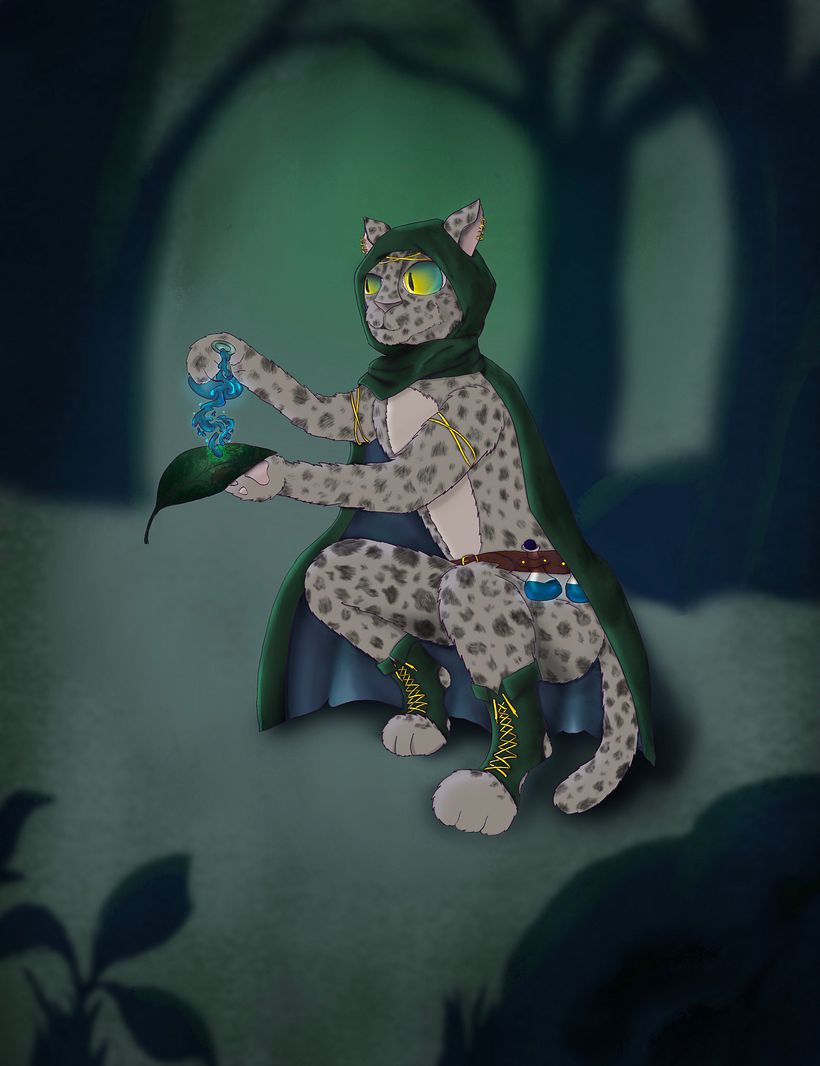 I decided on the green cape because it felt more natural