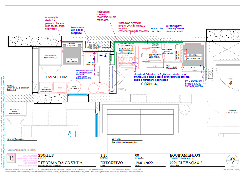 planta com dimensão dos equipamentos