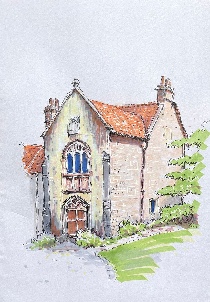 A bit wonky, but I wanted to be freer with my sketching (might be a bit too free).