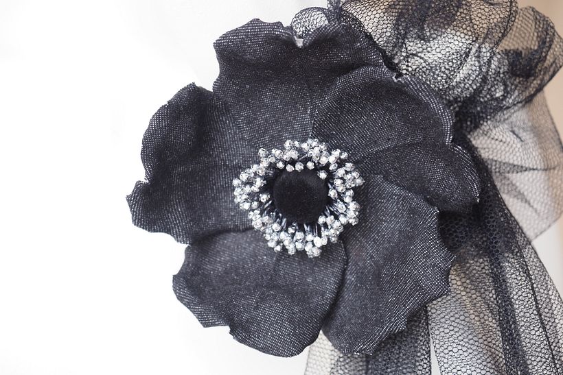 Denim Open Rose Wrist Corsage