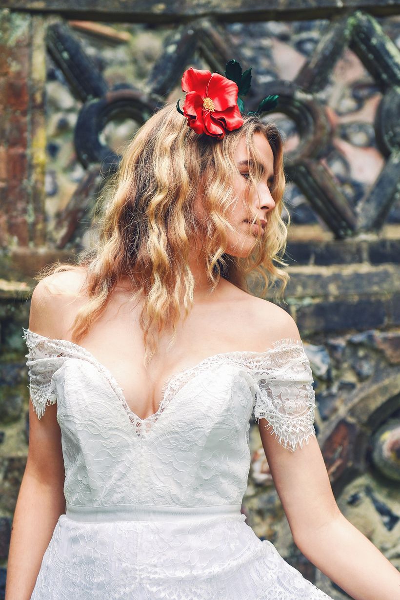 Leather Rose Headband