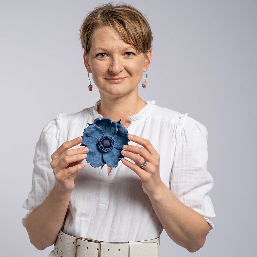 Denim Brooch