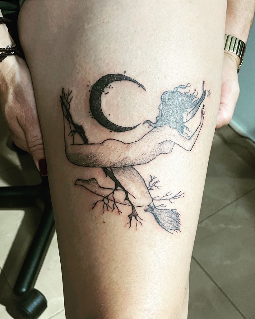 Mi proyecto del curso: Tatuaje botánico con puntillismo 1
