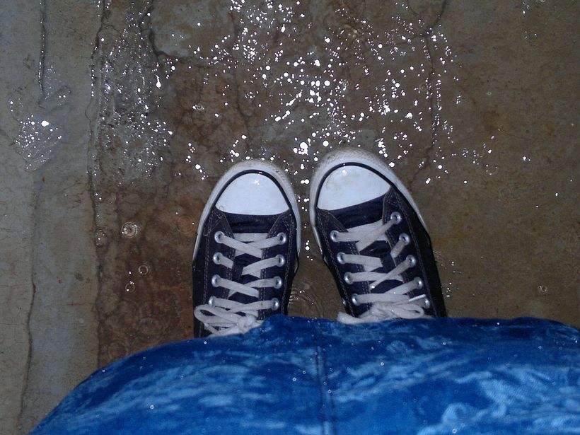 Stars in the Rain: walking home from taxi stop. 24102014