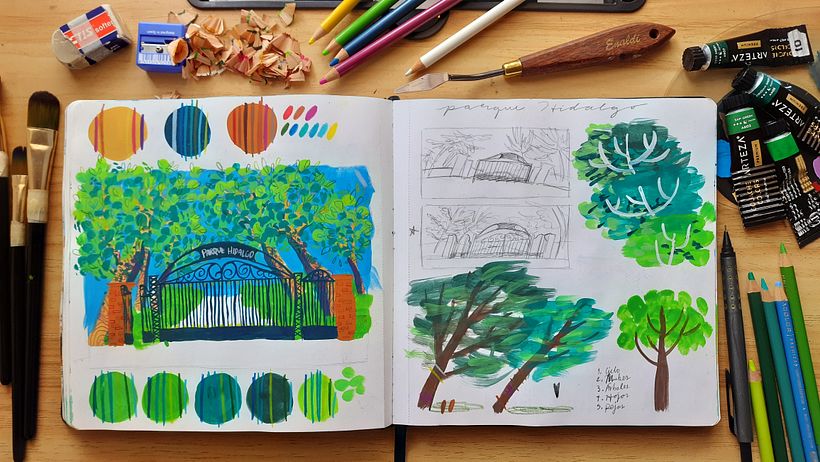 Mi proyecto del curso: Sketchbook pictórico en gouache 15