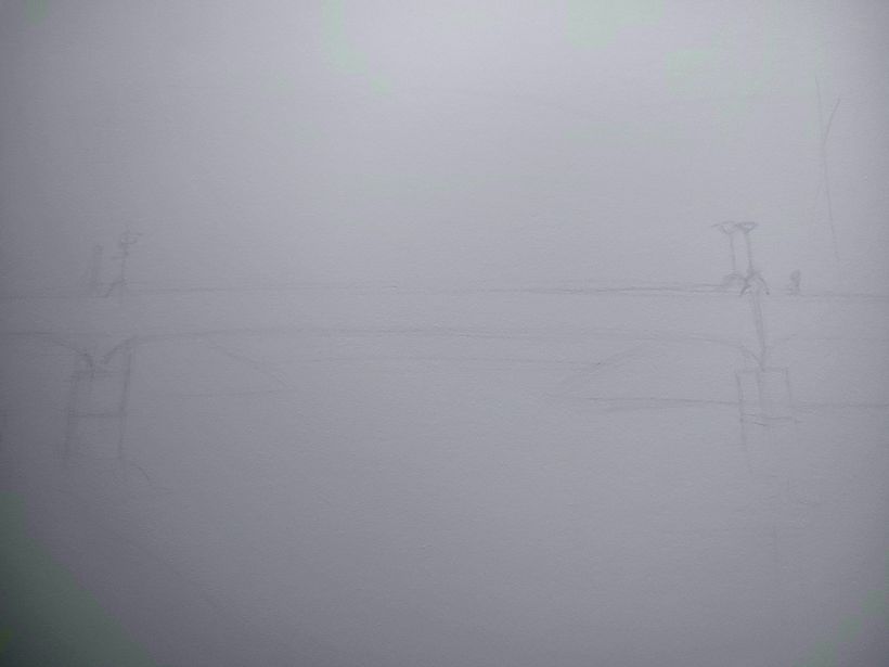 boceto con lápiz duro