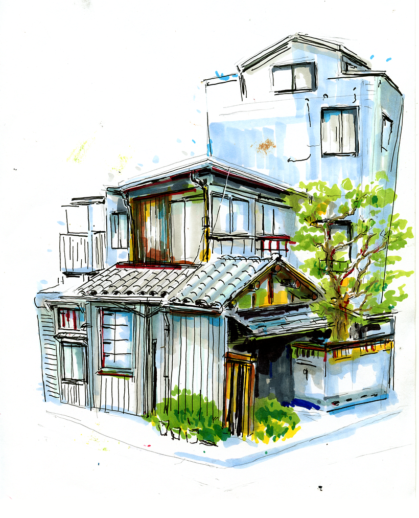 My project for course: Expressive Architectural Sketching with Colored Markers 4