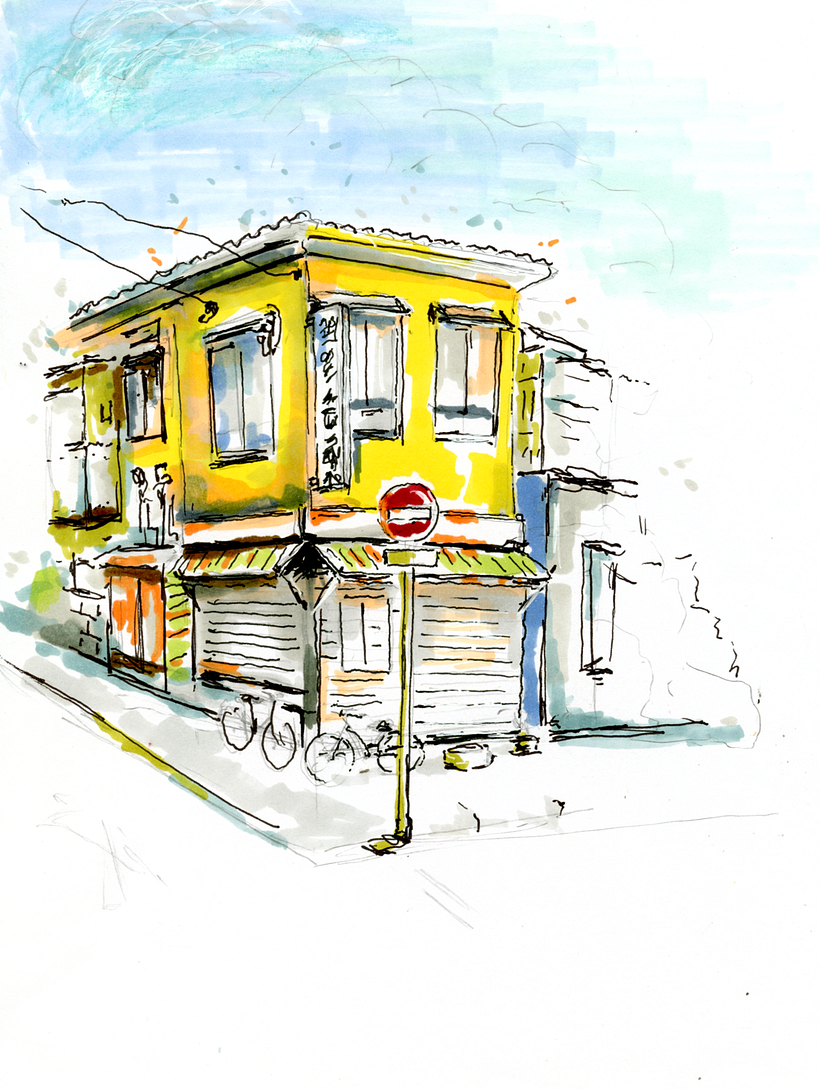 My project for course: Expressive Architectural Sketching with Colored Markers 5