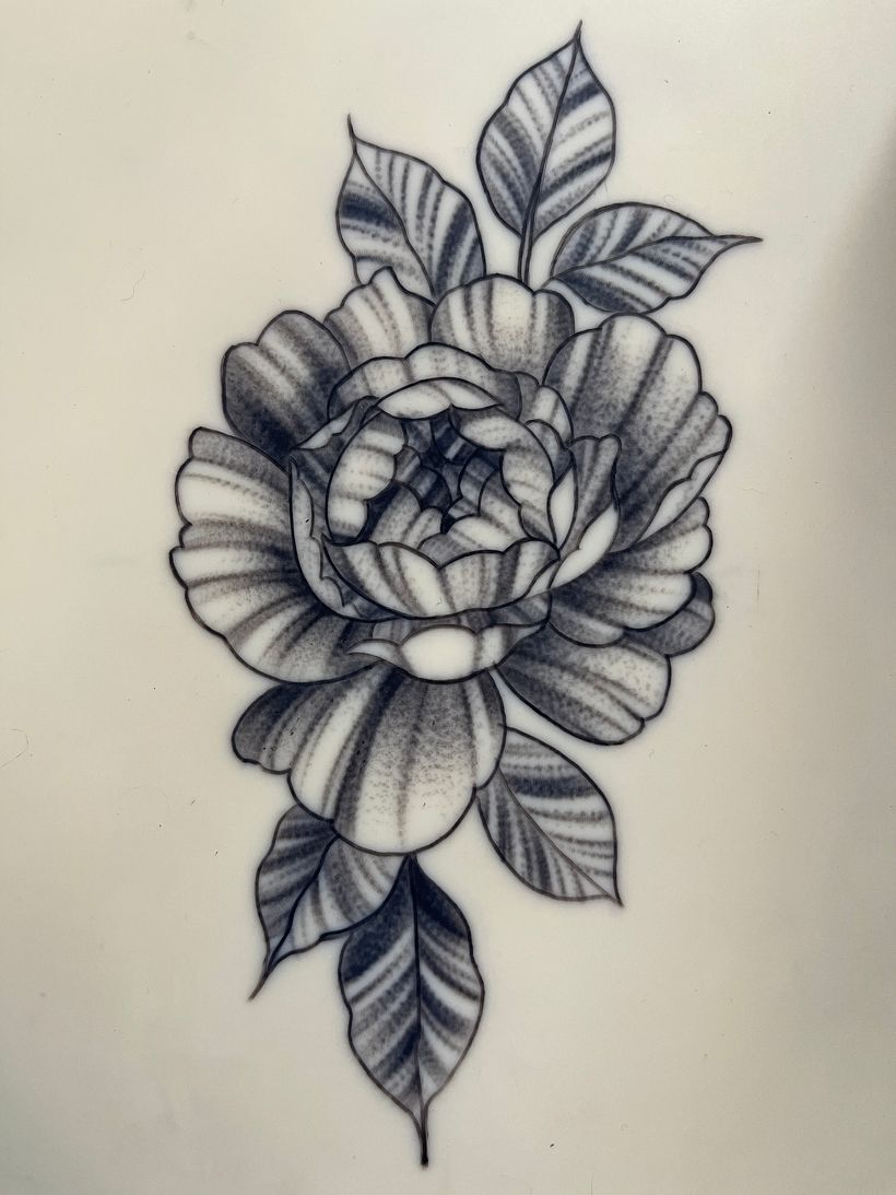 Mi proyecto del curso: Tatuaje botánico con puntillismo 2