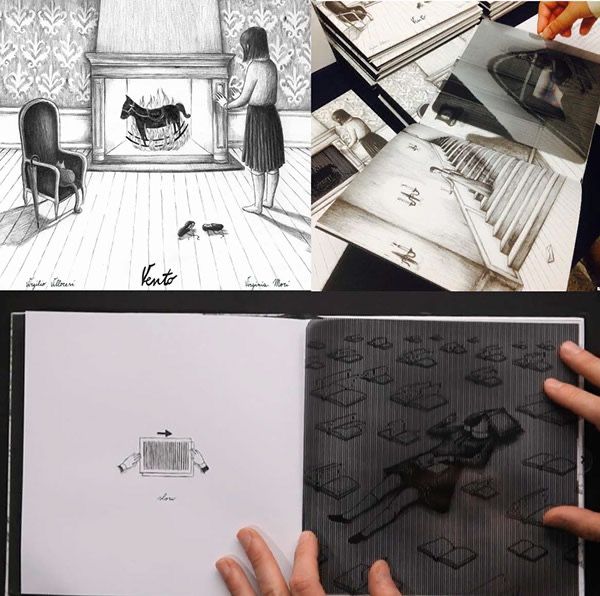 “Vento” animated book by Virginia Mori and Virgilio Villoresi 2