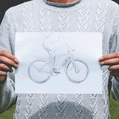 Animated section of a video about bicycles