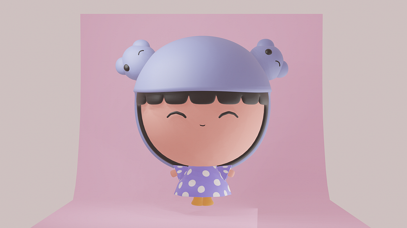 My project for course: Kawaii Character Creation in 3D with Blender  3