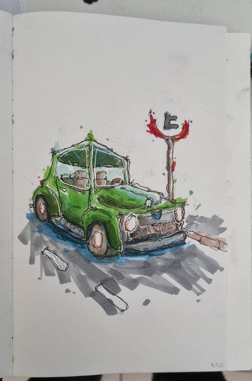 Meu projeto do curso: Desenho arquitetônico expressivo com marcadores coloridos 3