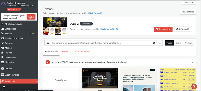 Mi proyecto del curso: Creación de una web profesional con WordPress 5