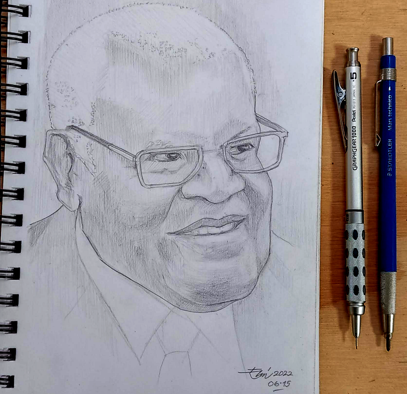 Pr. Amos Durosier - Eminent Haitien - déssiné le 15 juin 2022