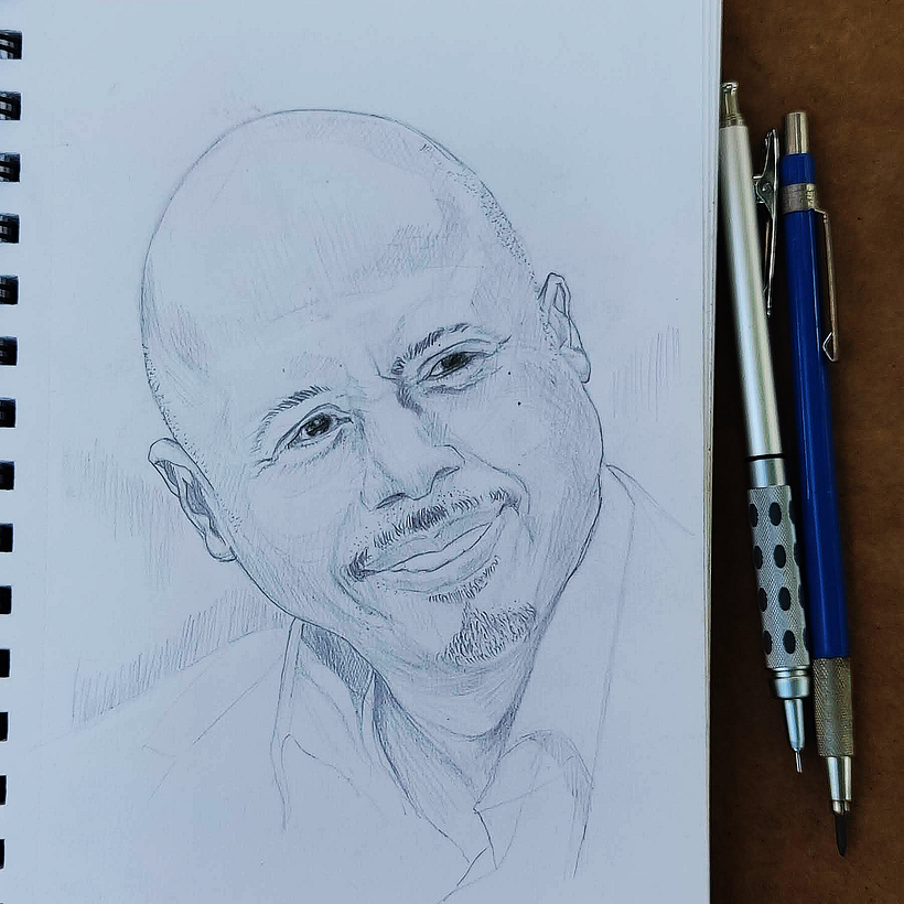 Raoul Peck - Eminent Cinéaste Haitien - déssiné le 7 août 2022