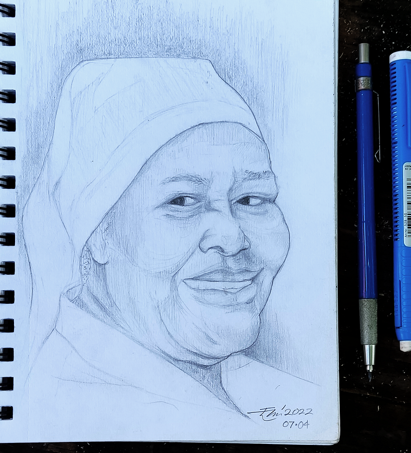 Sr. Jeanine Nonez - Religieuse et Educatrice - déssiné le 4 juillet 2022