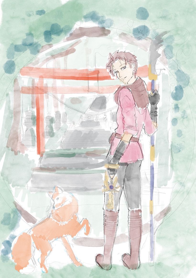 First sketch and color test