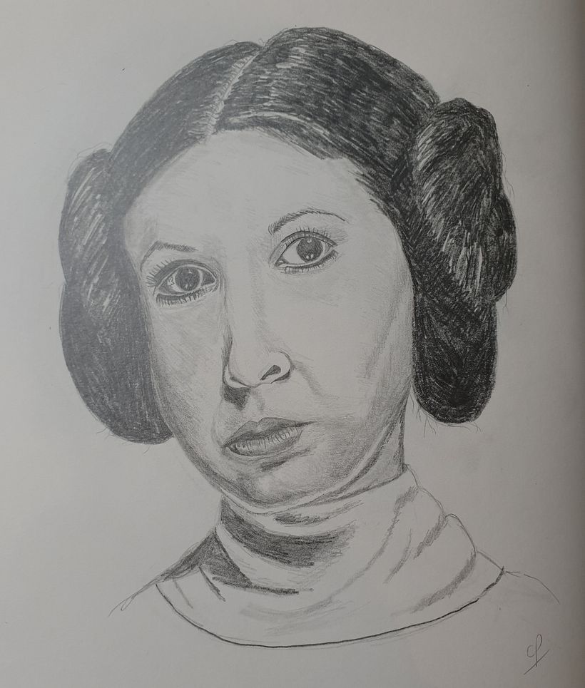 Princess Leia, as played by Carrie Fisher in Star Wars.
