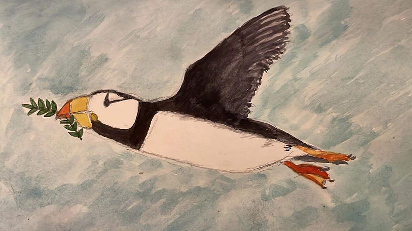 pencil and watercolor