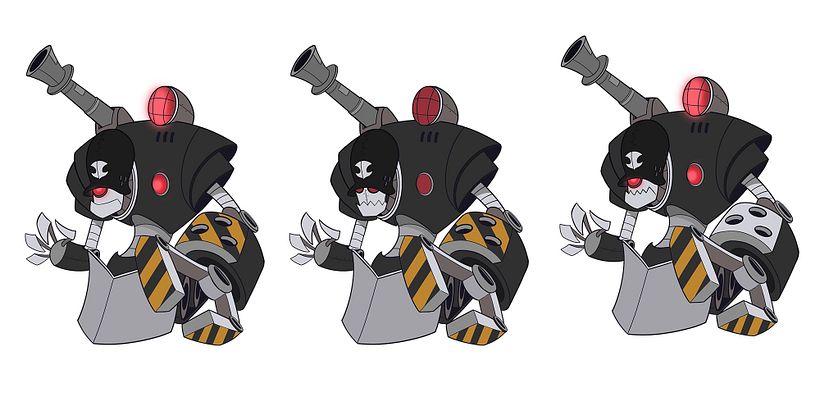 Concept art "Black hat Tank bot"