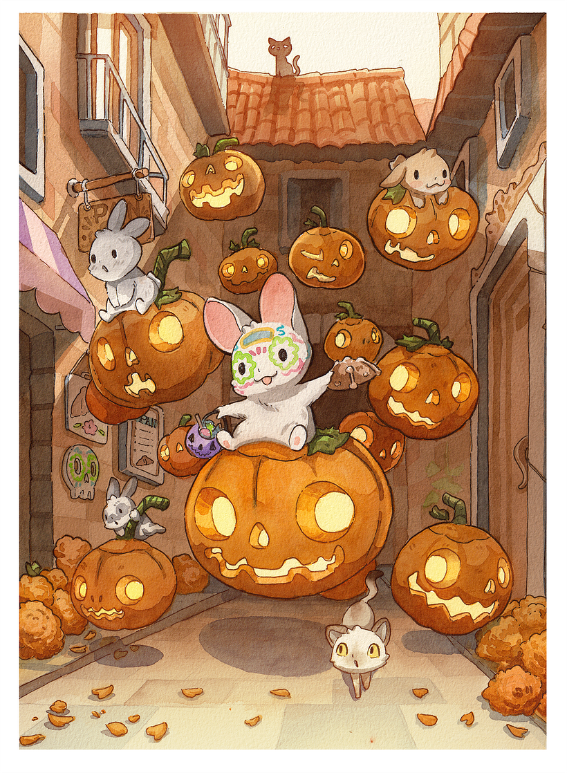 Arte de Bisquet para el Dia de muertos