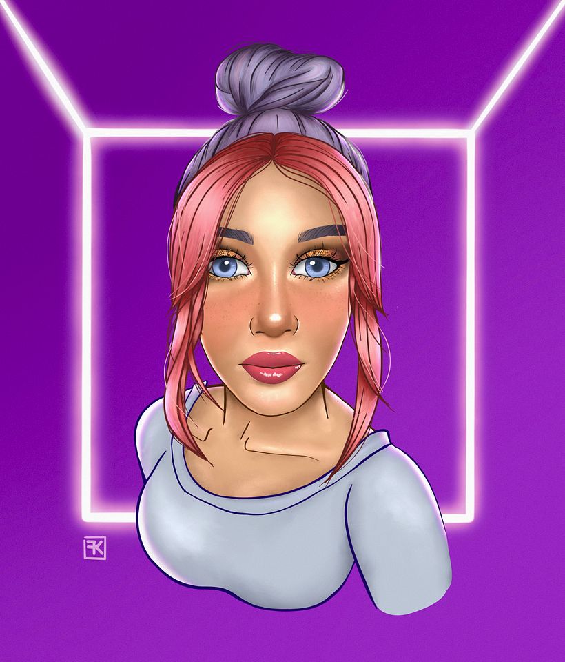 Meu projeto do curso: Retrato de personagens femininas com Procreate 1
