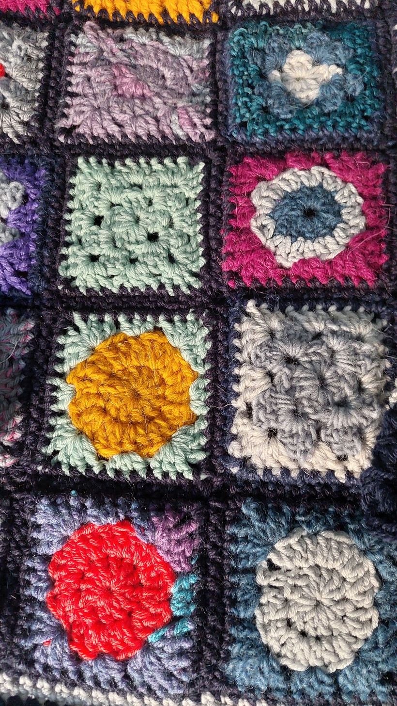 My project for course: Granny Square Crochet: Make Your Own Sweater 3