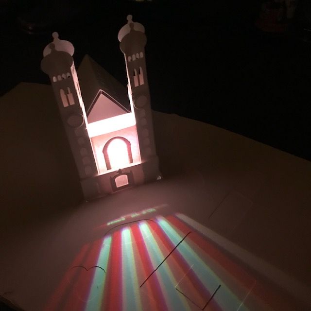 I added a Rainbow LED Strip to the inside to create this effect!