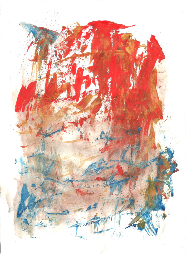 Soon after, I took my acrylic paints and started making the textures as the teacher taught. texture 1...