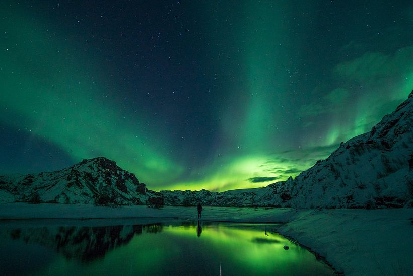 Reference photograph - the Northern Lights, Polar Sun or Aurora Borealis