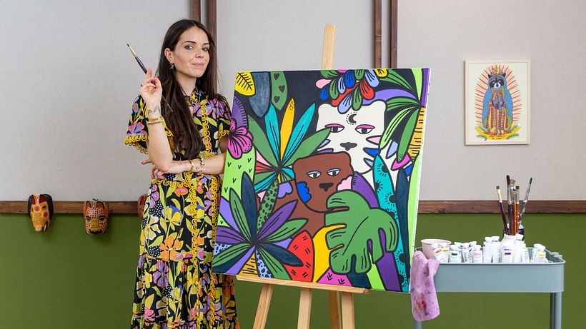 Voici la toile que vous pourrez télécharger gratuitement à partir du croquis offert par Léona Rose.