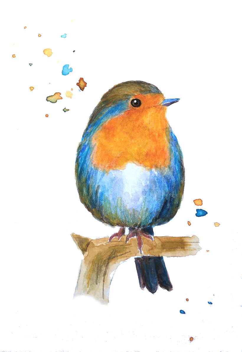 My project for course: Artistic Watercolor Techniques for Illustrating Birds 7