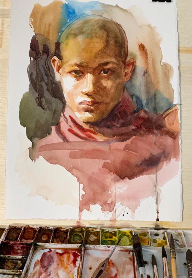 Recent portraits in watercolor! 6