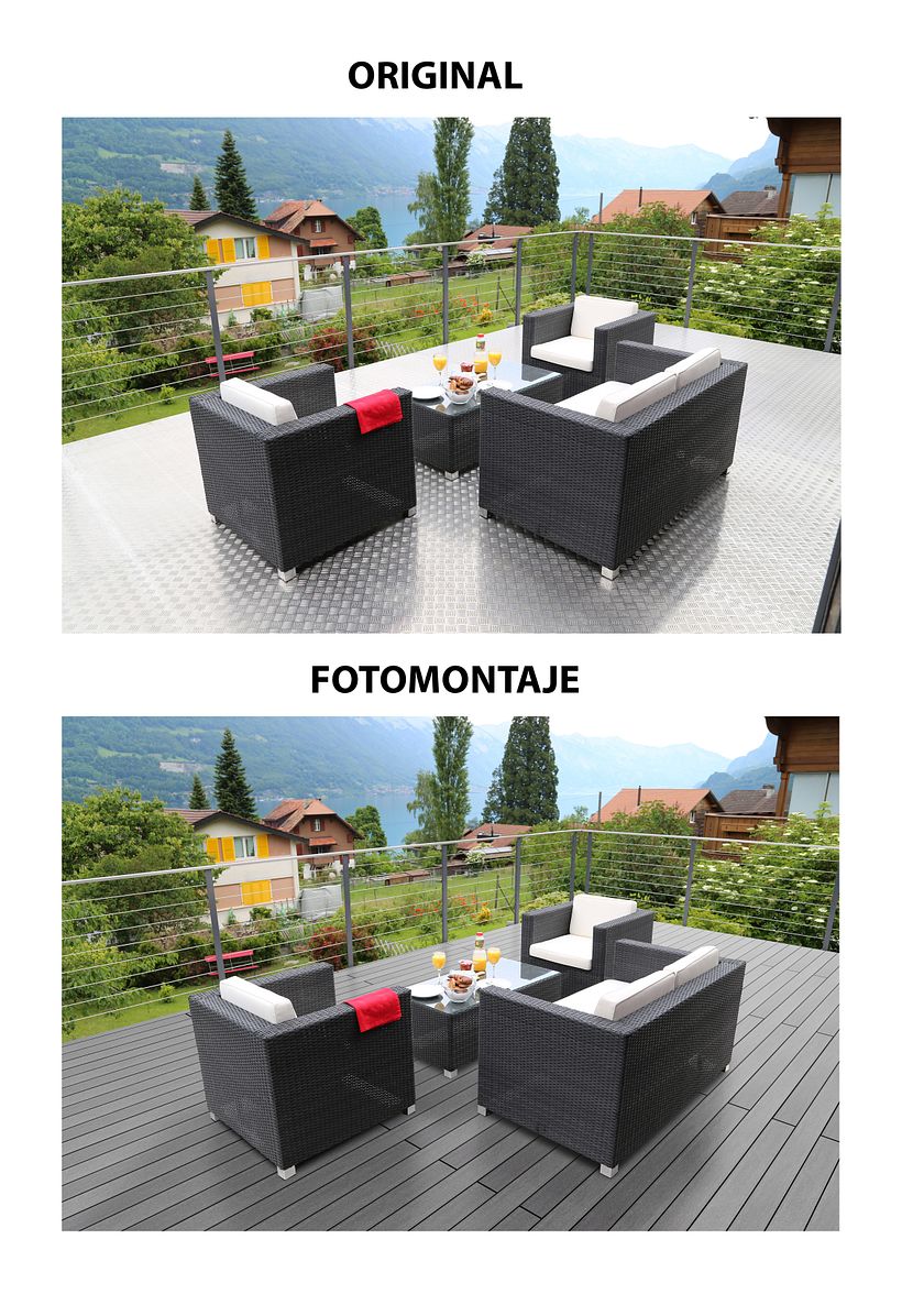 fotomontaje suelo