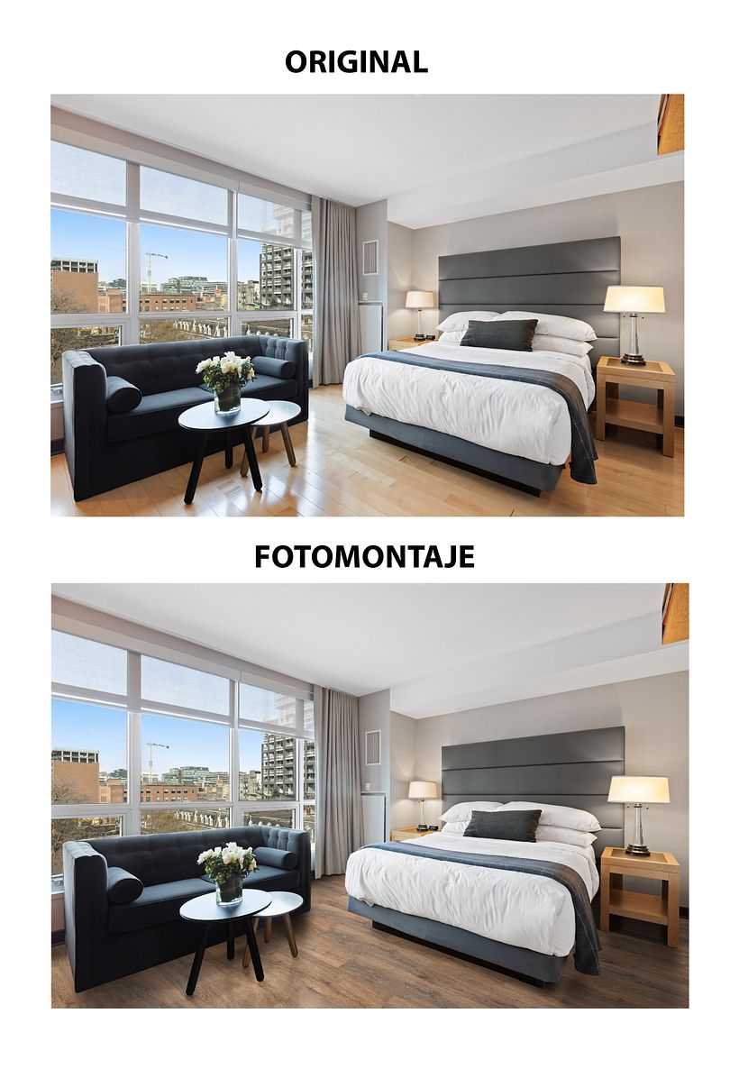 fotomontaje suelo vinilico