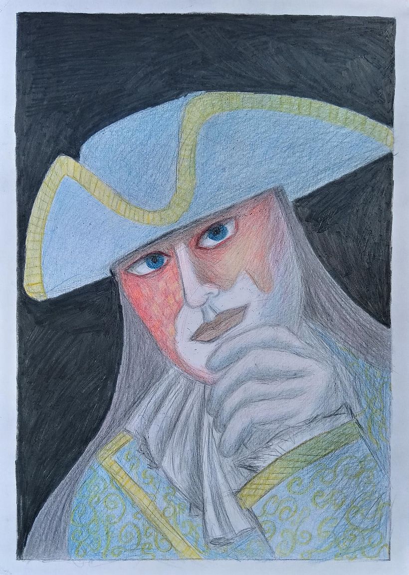 My project for course: Chiaroscuro Creative Portrait with Pencils 3