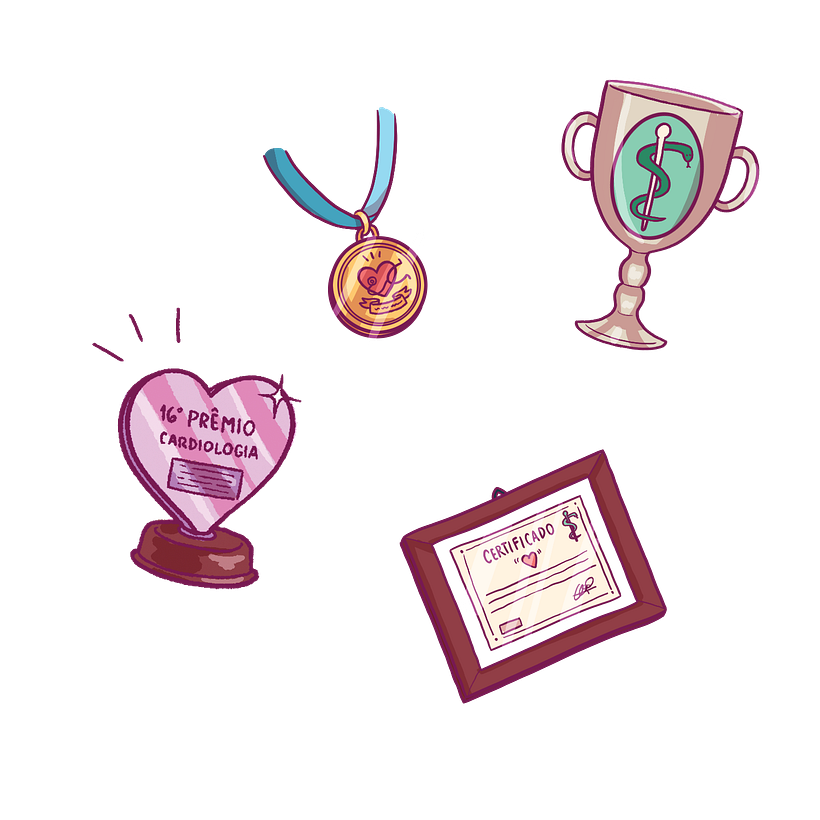Ilustração para o livro - prêmios e condecorações