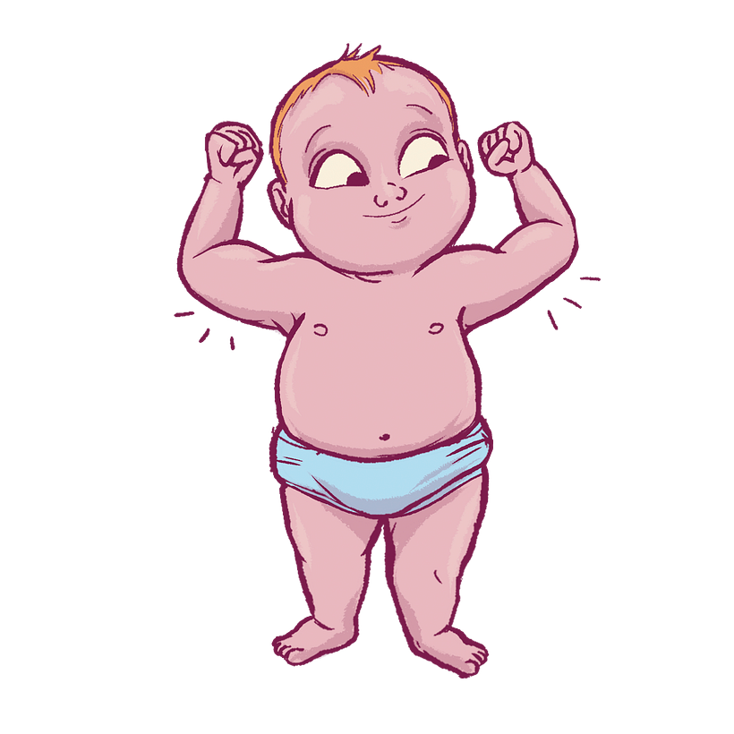 Ilustração para o livro - bebê saudável