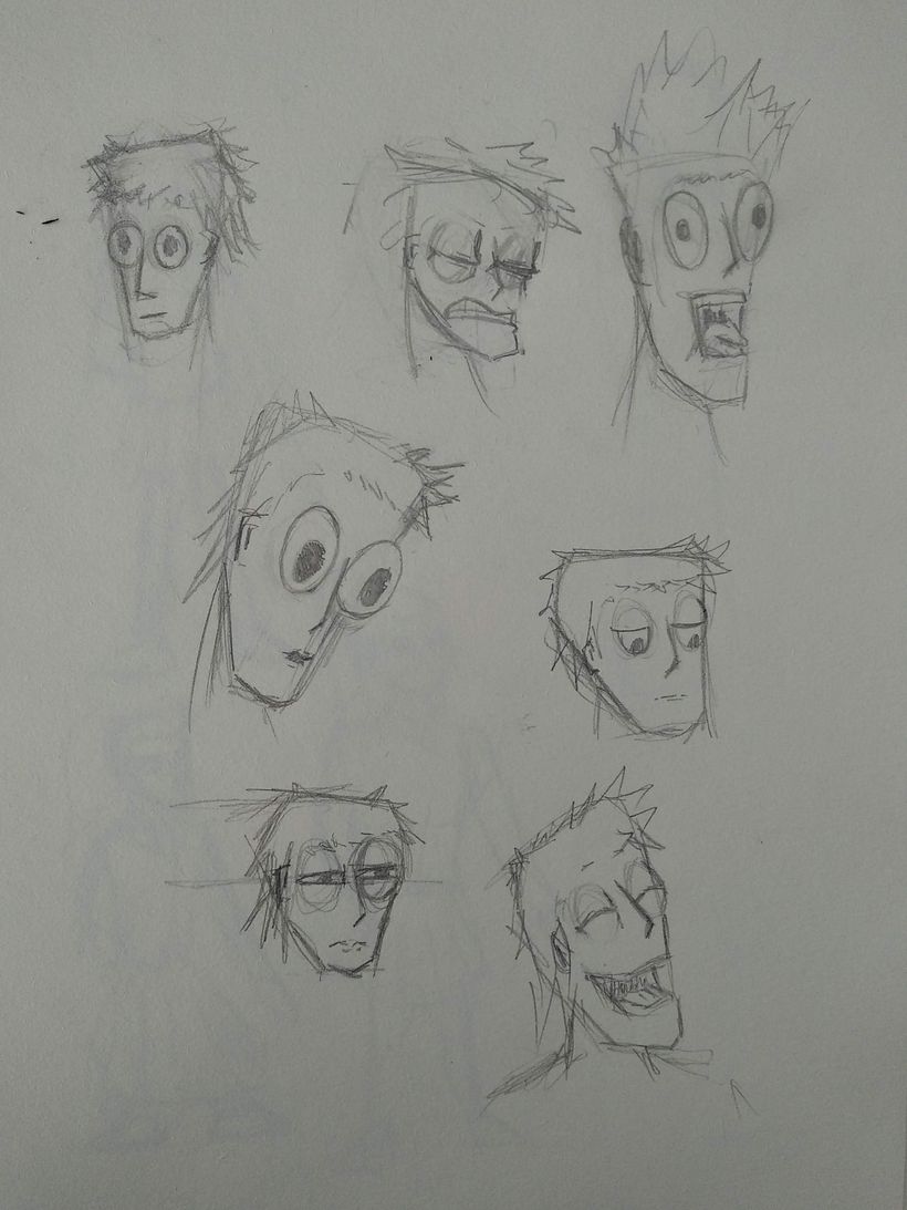 Protagonist expression sheet