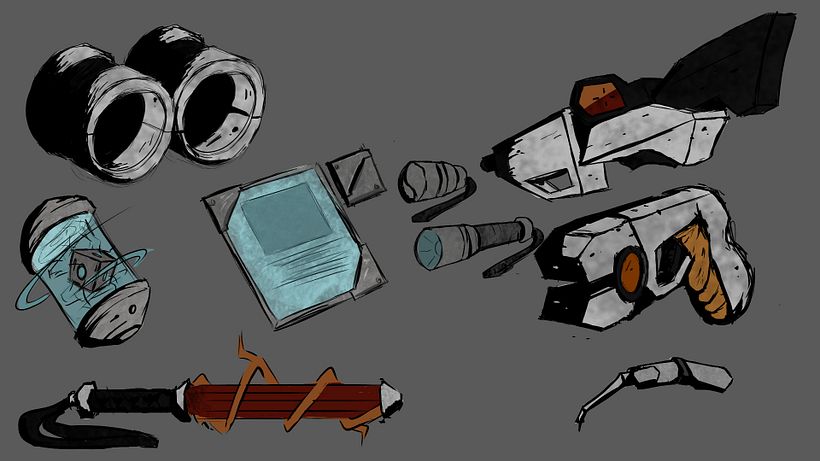 Props for both the main character and the enviroment