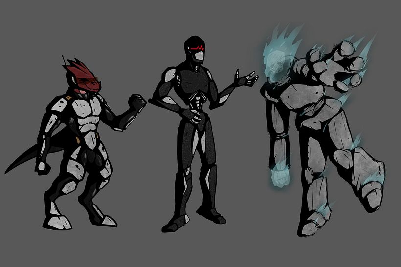 All the characters together