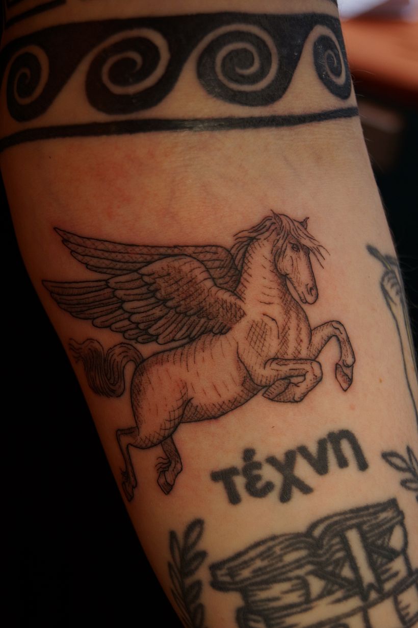 Pegasus estilo etching 3