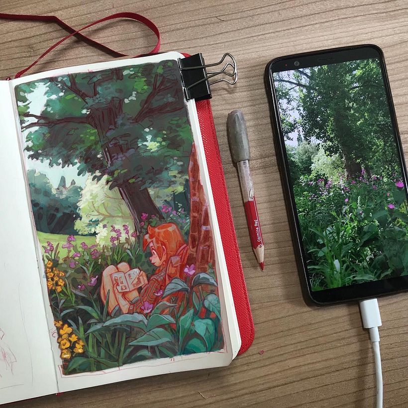 Sketchbook drawings, Procreate colors. 7