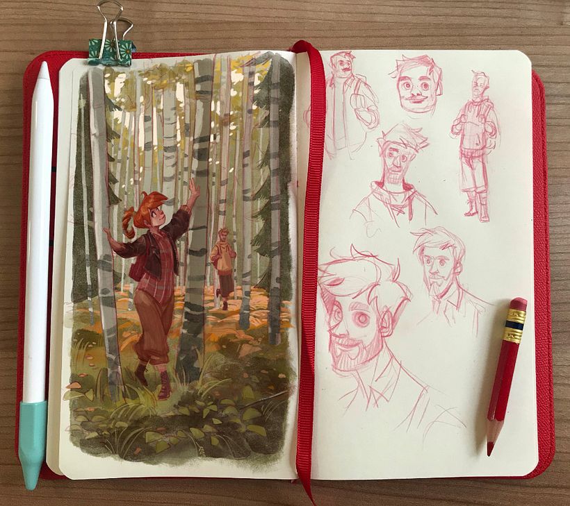 Sketchbook drawings, Procreate colors. 8