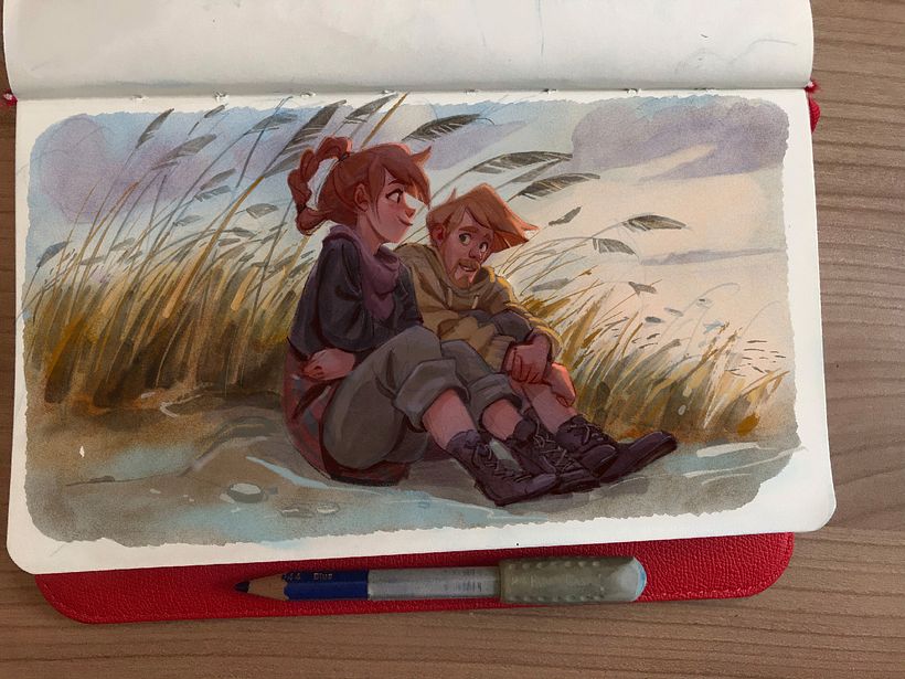 Sketchbook drawings, Procreate colors. 9
