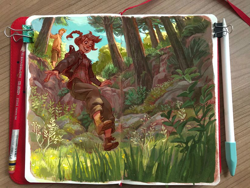 Sketchbook drawings, Procreate colors. 12
