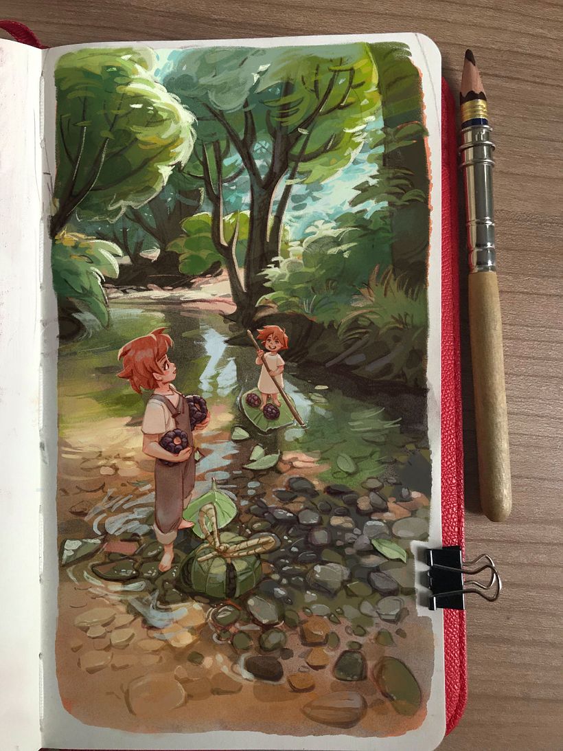 Sketchbook drawings, Procreate colors. 2