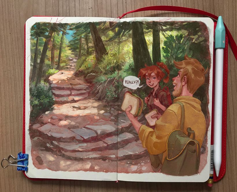 Sketchbook drawings, Procreate colors. 5